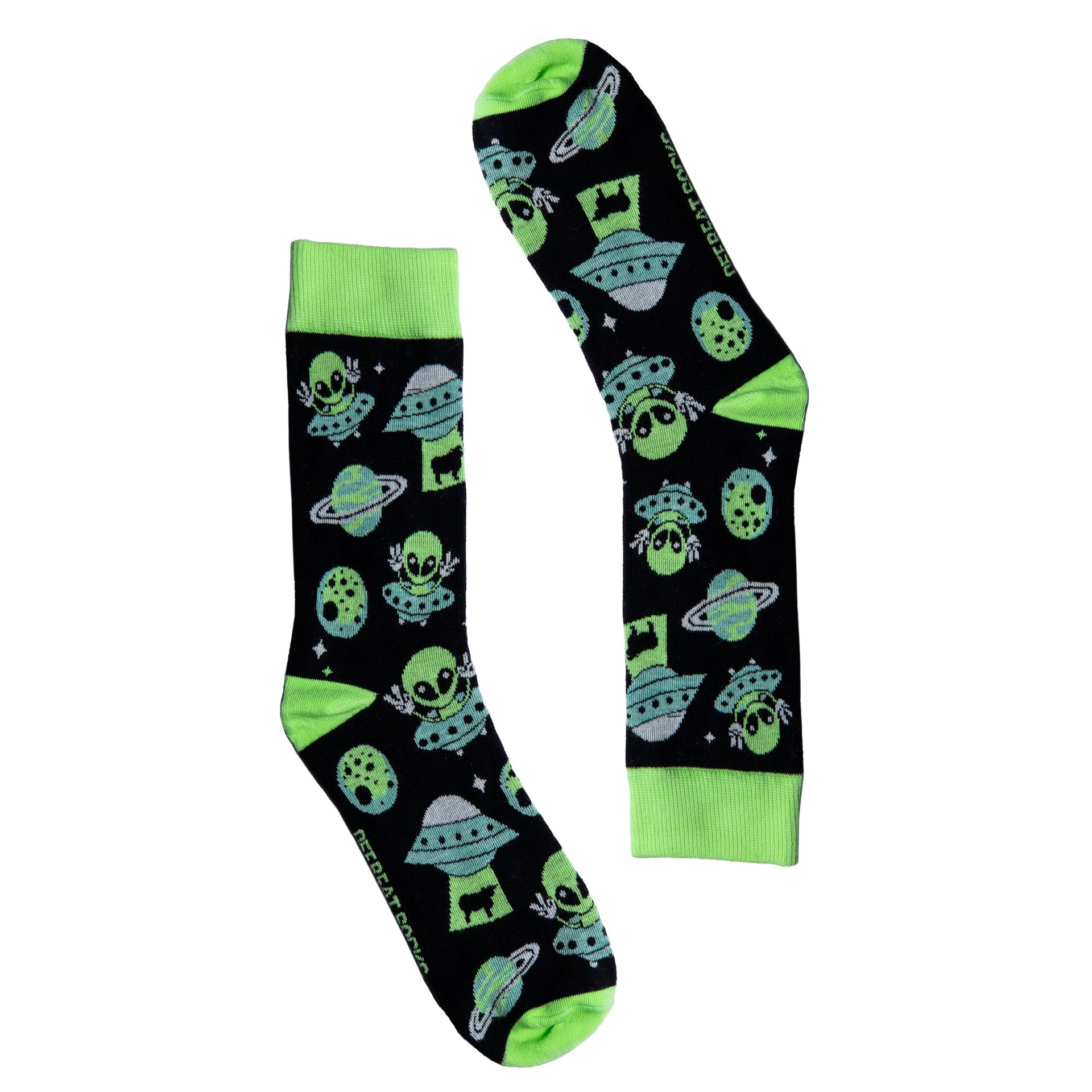 'UFO' Ultimate Funky Offbeat Glow in the Dark Socks The Offbeat Sock Company