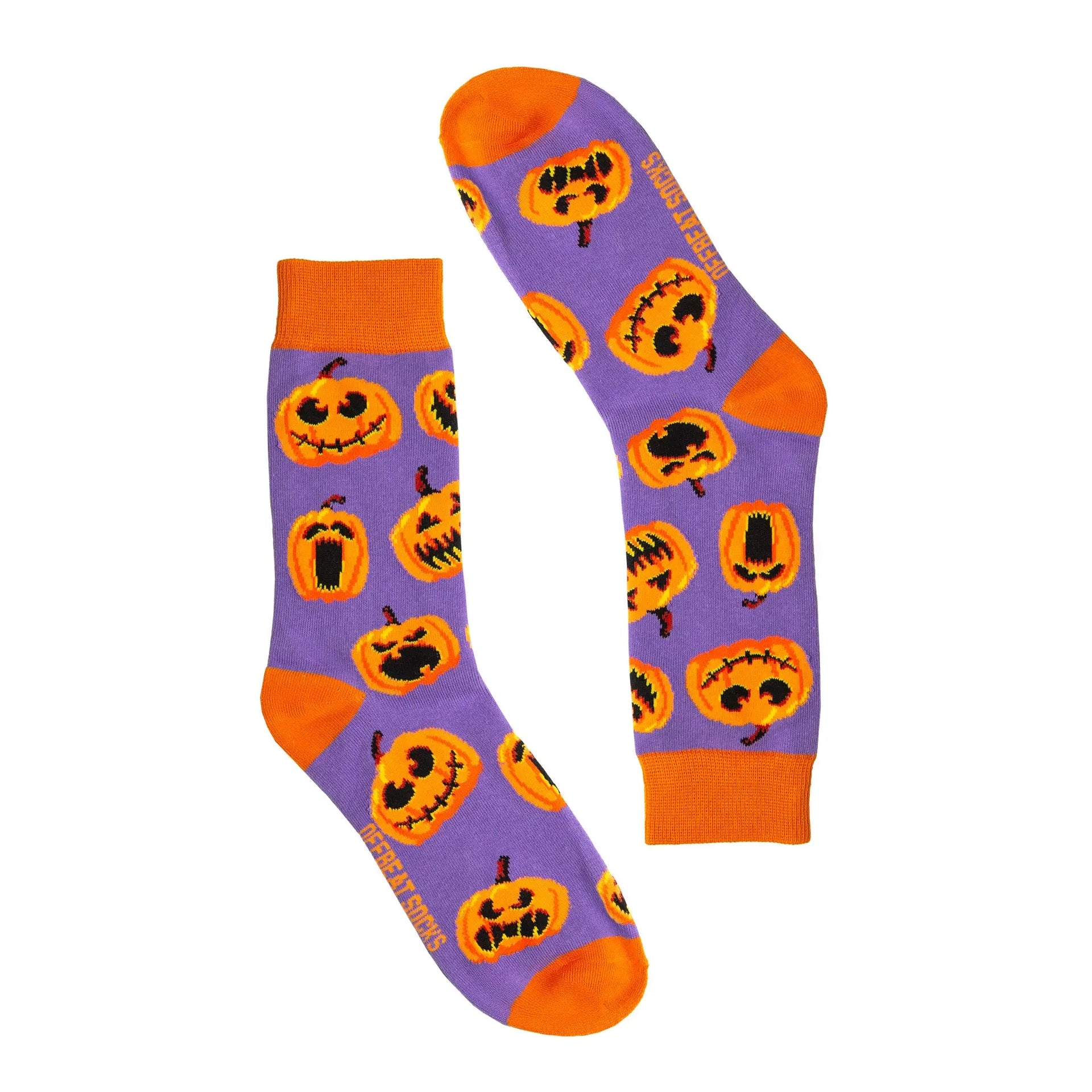 Trick or Feet - Sock O'Lantern Halloween Socks The Offbeat Sock Company
