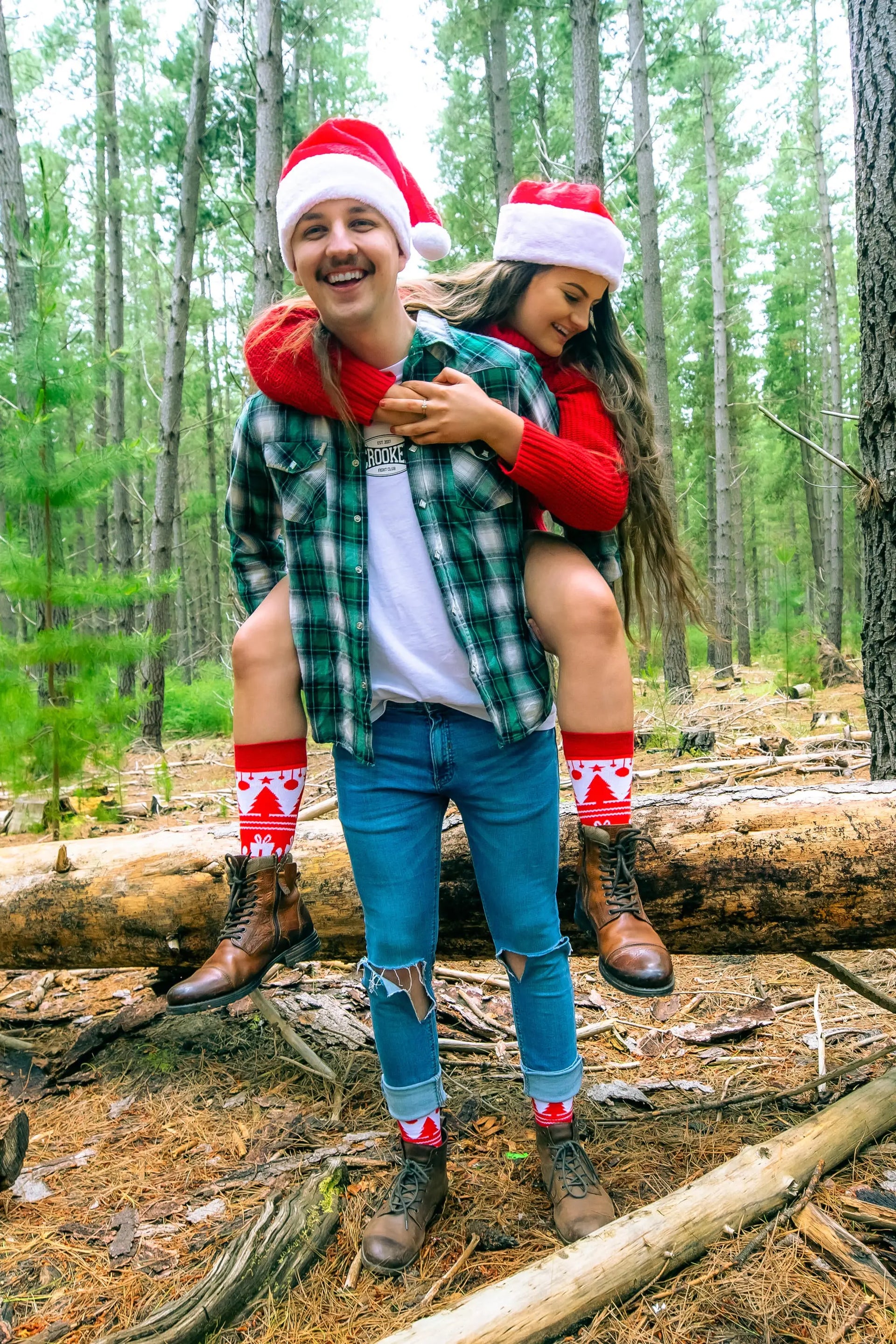 Rebel Without a Claus Christmas Socks - The Offbeat Sock Company®