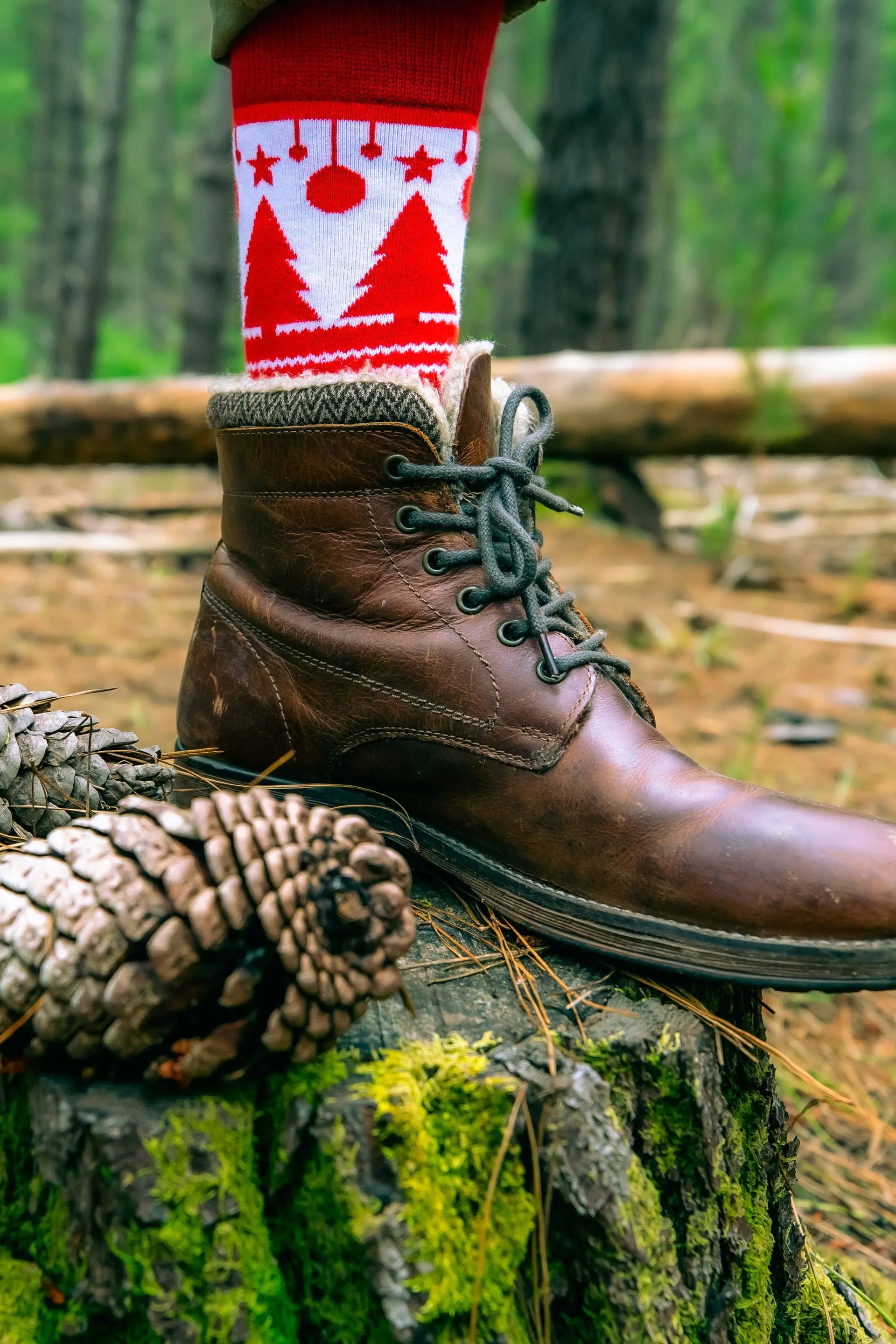 Rebel Without a Claus Christmas Socks - The Offbeat Sock Company®
