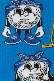 Close-up of premium combed cotton stitching on 2 Putt golf socks