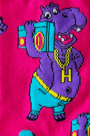 Straight Outta Sockton 'Hiphopopotamus' Hip Hop Socks The Offbeat Sock Company