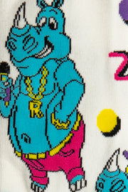Straight Outta Sockton 'Rhymenocerous' Hip Hop Socks The Offbeat Sock Company