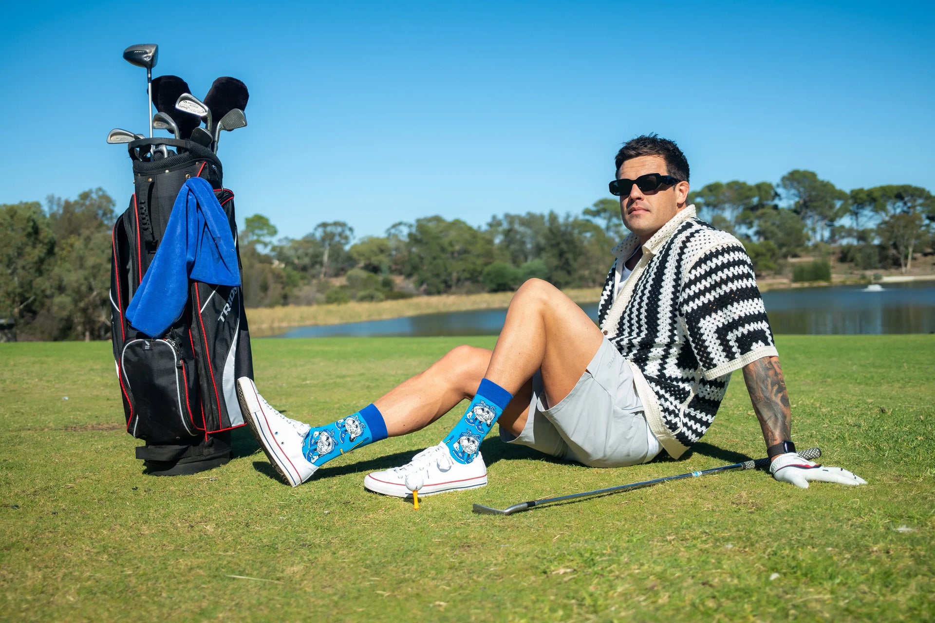 '2 Putt' Golf Socks The Offbeat Sock Company