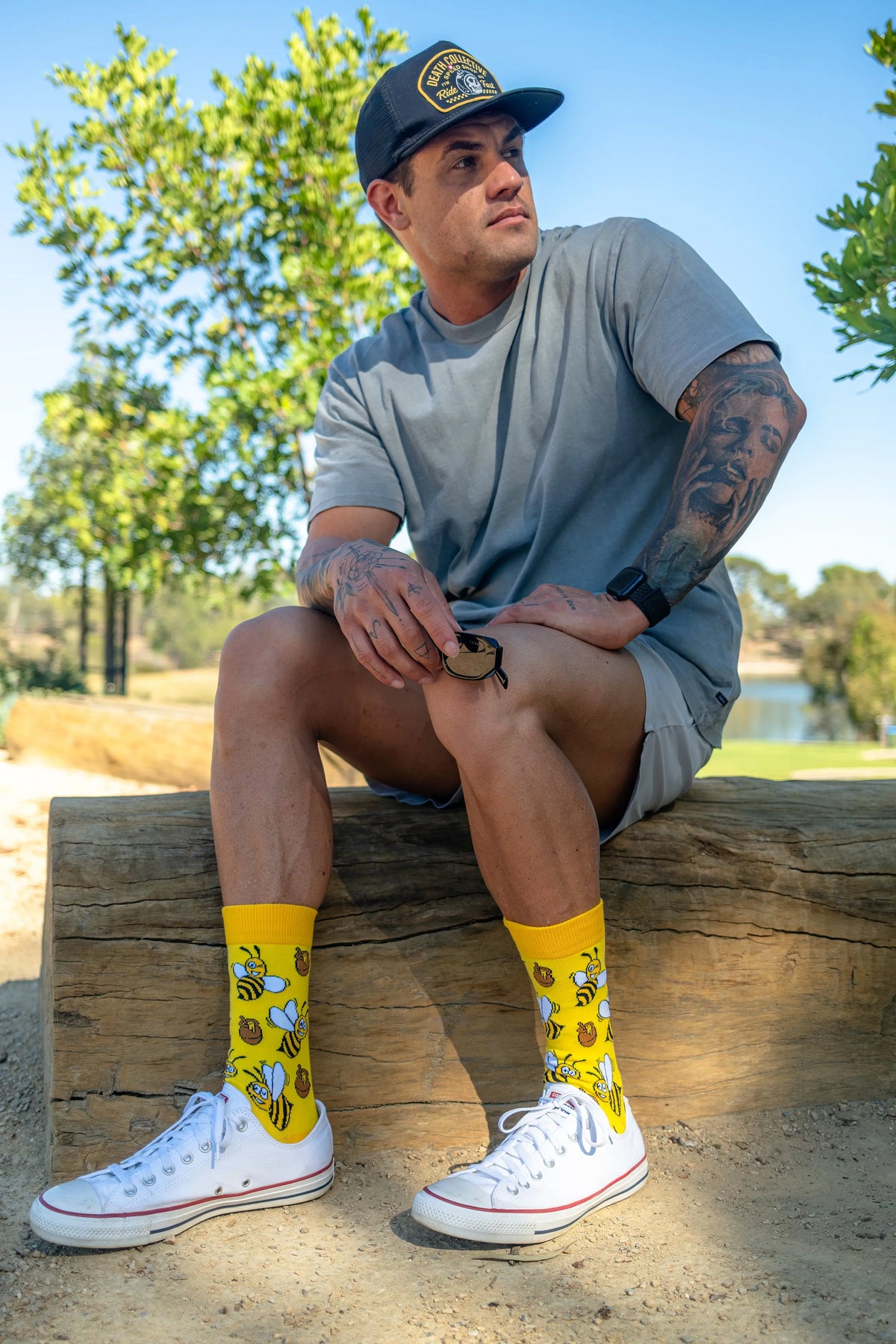 The Bee's Knees Bumblebee Socks The Offbeat Sock Company