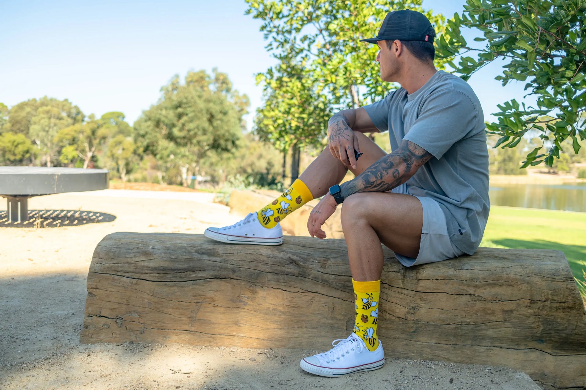 The Bee's Knees Bumblebee Socks The Offbeat Sock Company