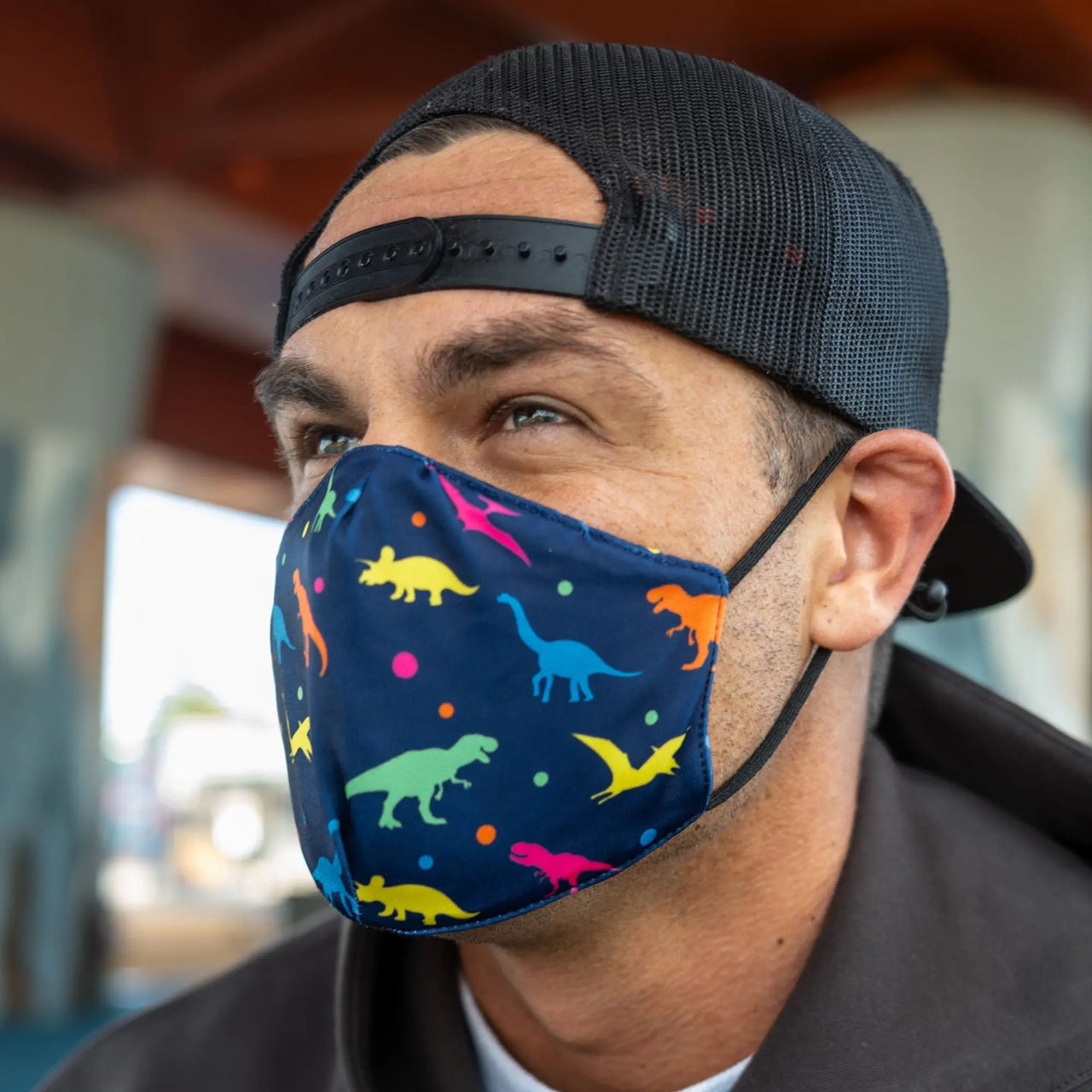 'Life Finds A Way' Dinosaur Face Mask