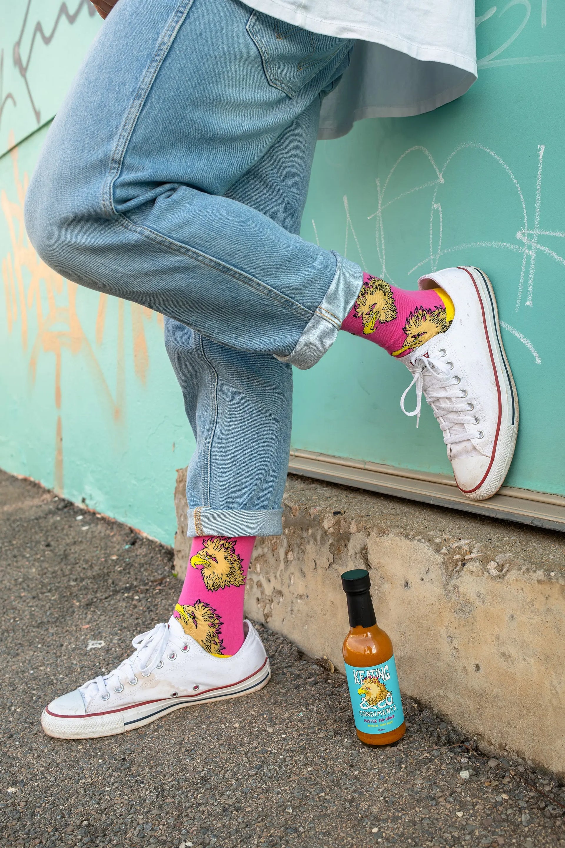 'Mister Mo-Hawk' Keating and Co Condiments Socks - The Offbeat Sock Company®