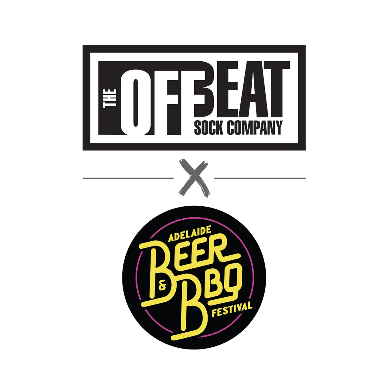 The Offbeat Sock Company x Beer and BBQ Festival collaboration Logo