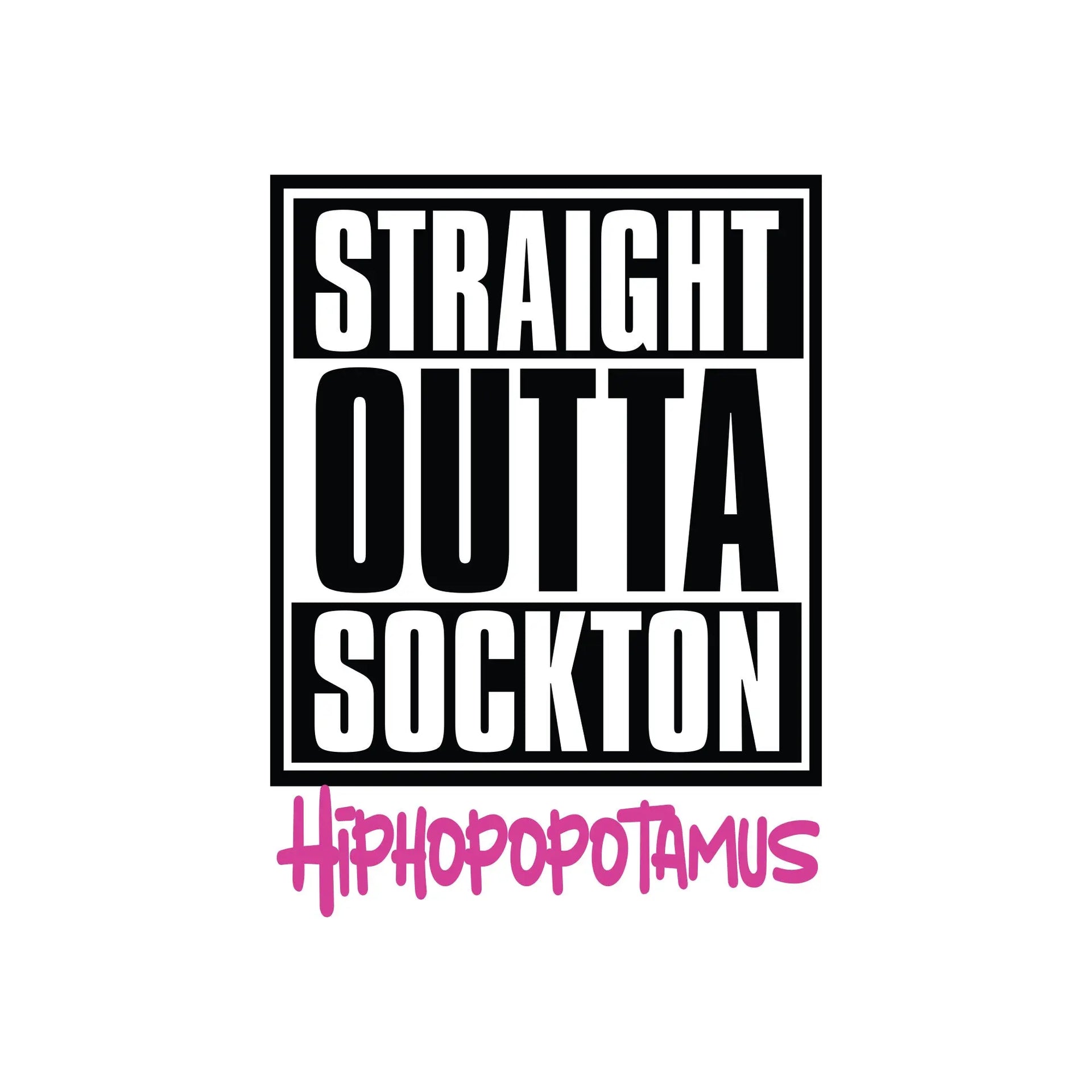 Straight Outta Sockton 'Hiphopopotamus' Hip Hop Socks - The Offbeat Sock Company®