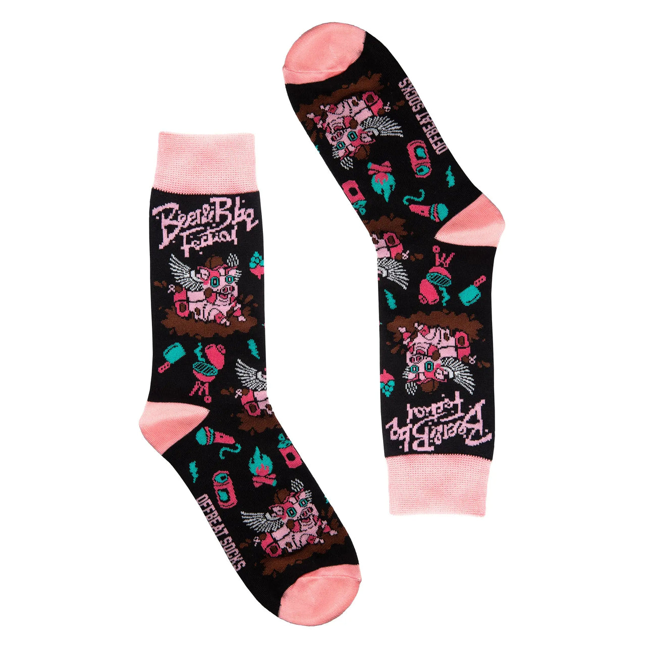 Beer and BBQ Festival Socks - 'Porky Pink' 2026 Edition