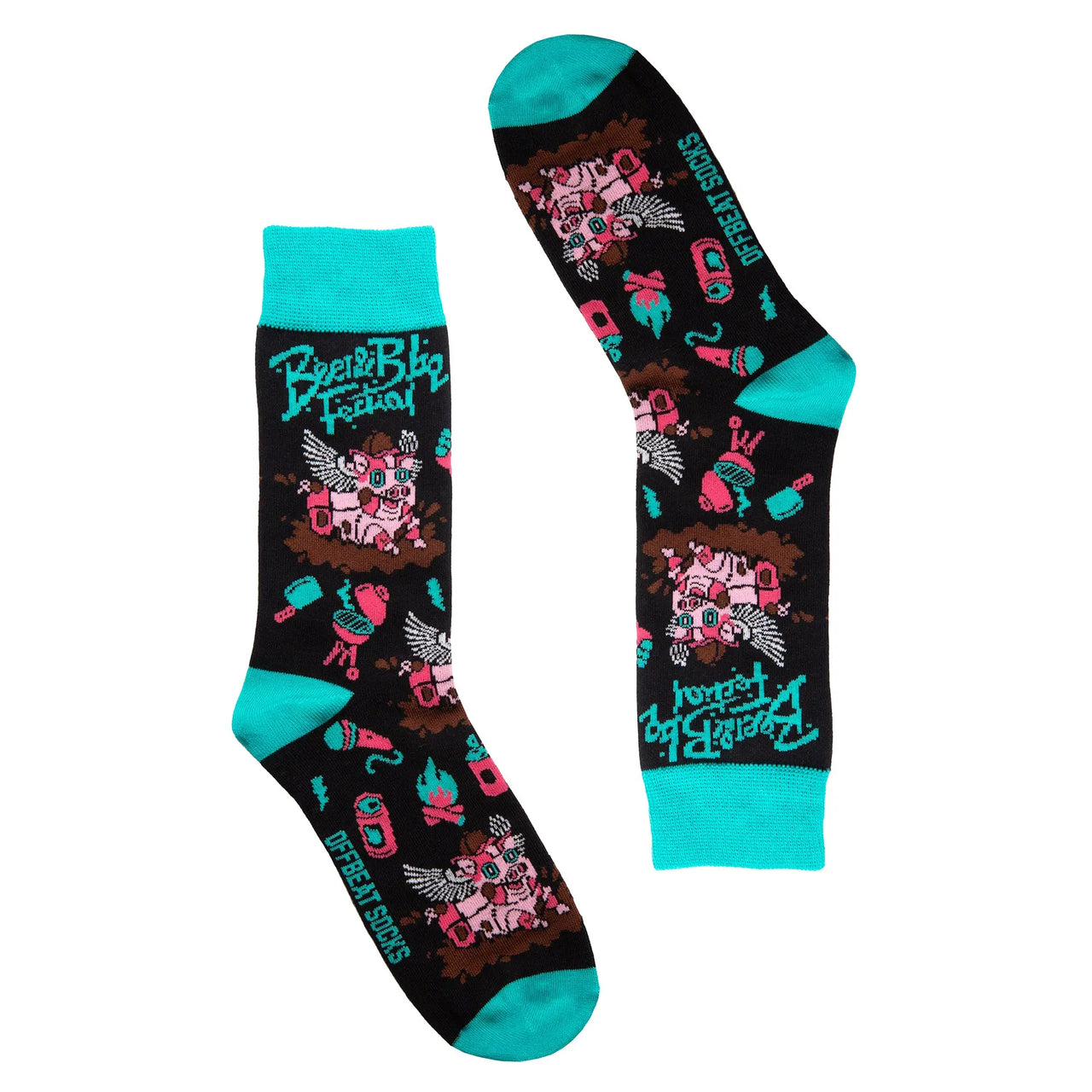 Beer and BBQ Festival Socks - 'Tasty Teal' 2026 Edition