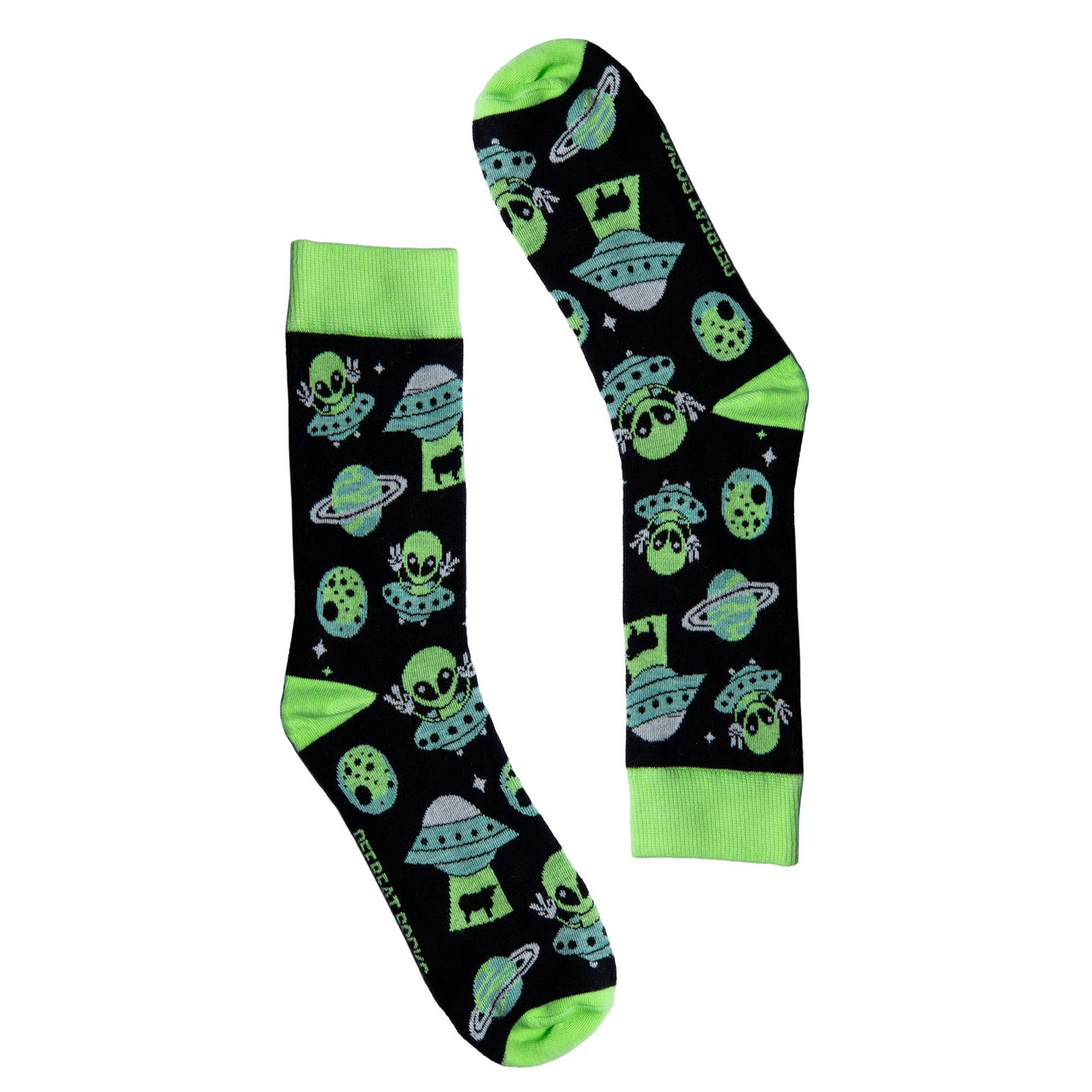 'UFO' Ultimate Funky Offbeat Glow in the Dark Socks The Offbeat Sock Company
