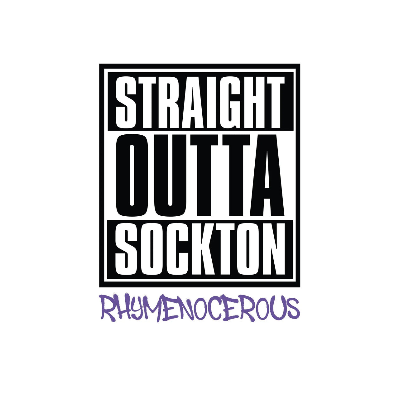 Straight Outta Sockton 'Rhymenoceros' Hip Hop Socks The Offbeat Sock Company