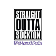Straight Outta Sockton 'Rhymenoceros' Hip Hop Socks The Offbeat Sock Company