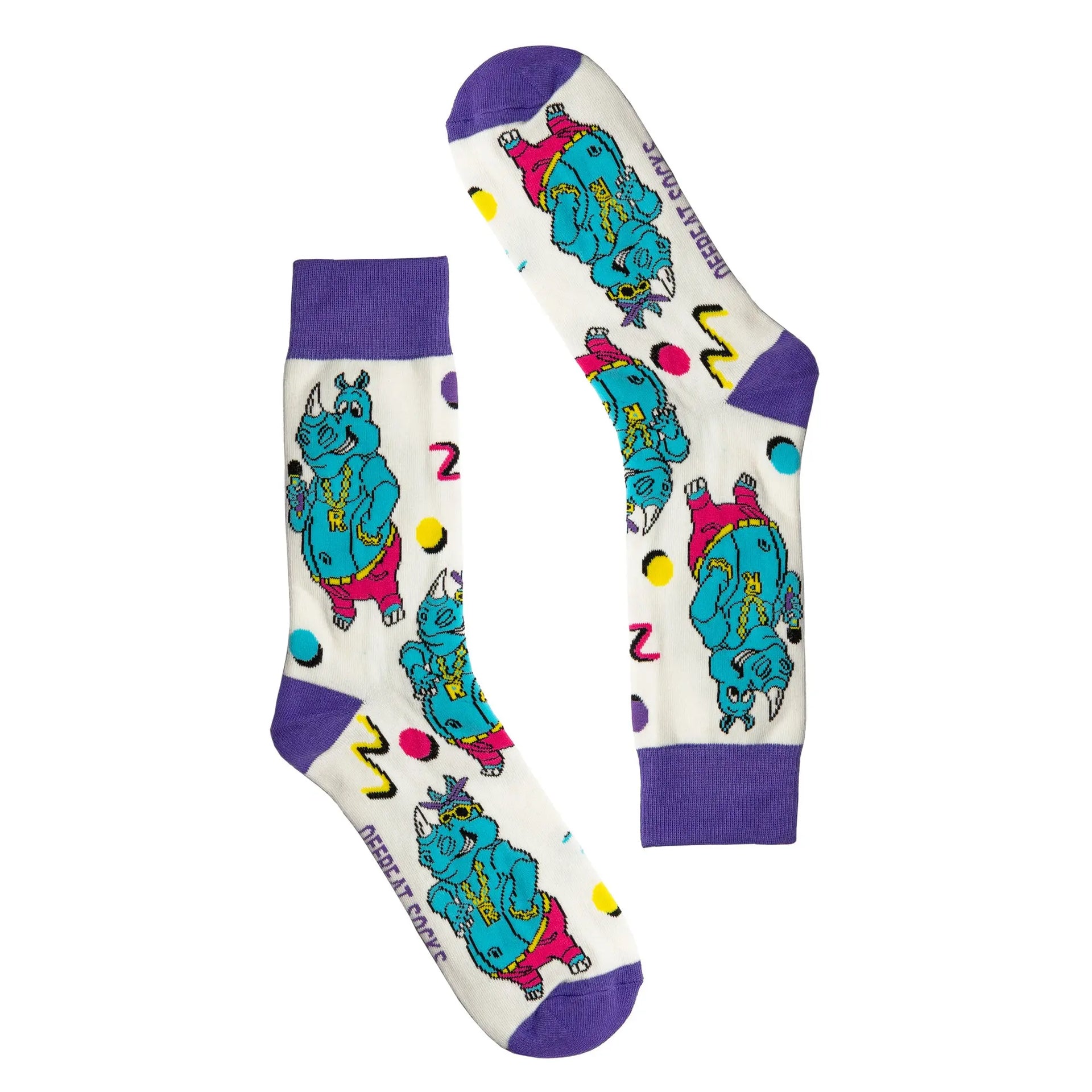Straight Outta Sockton 'Rhymenocerous' Hip Hop Socks The Offbeat Sock Company