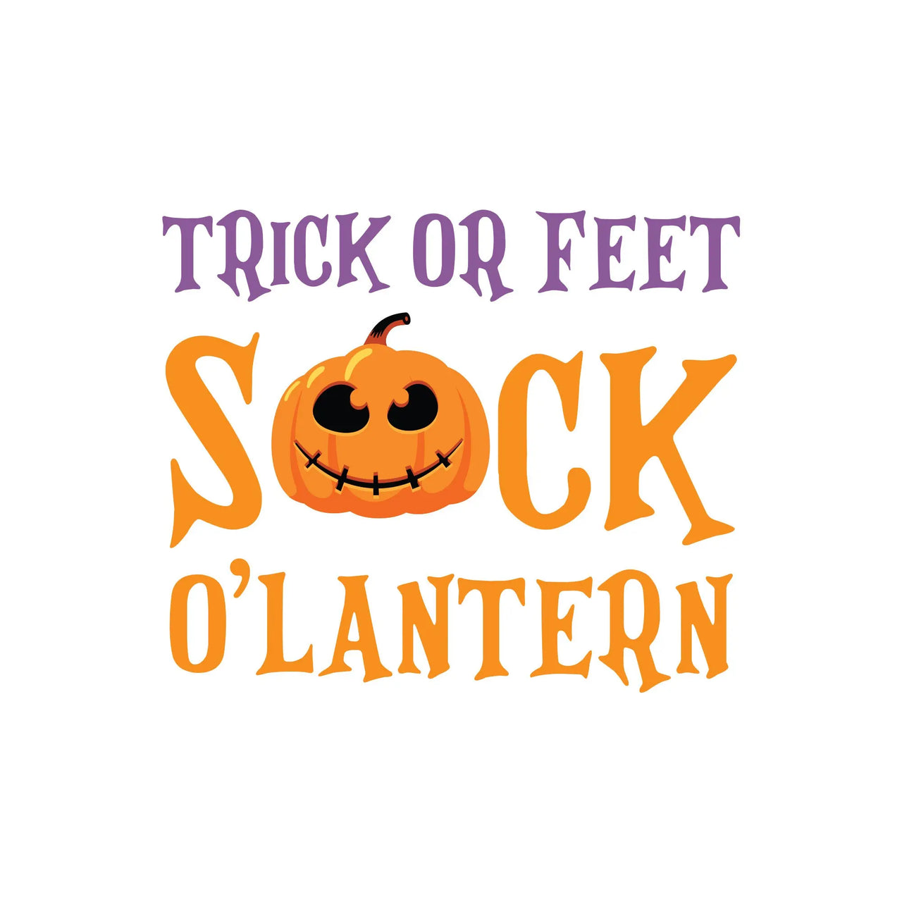 Trick or Feet - Sock O'Lantern Halloween Socks The Offbeat Sock Company