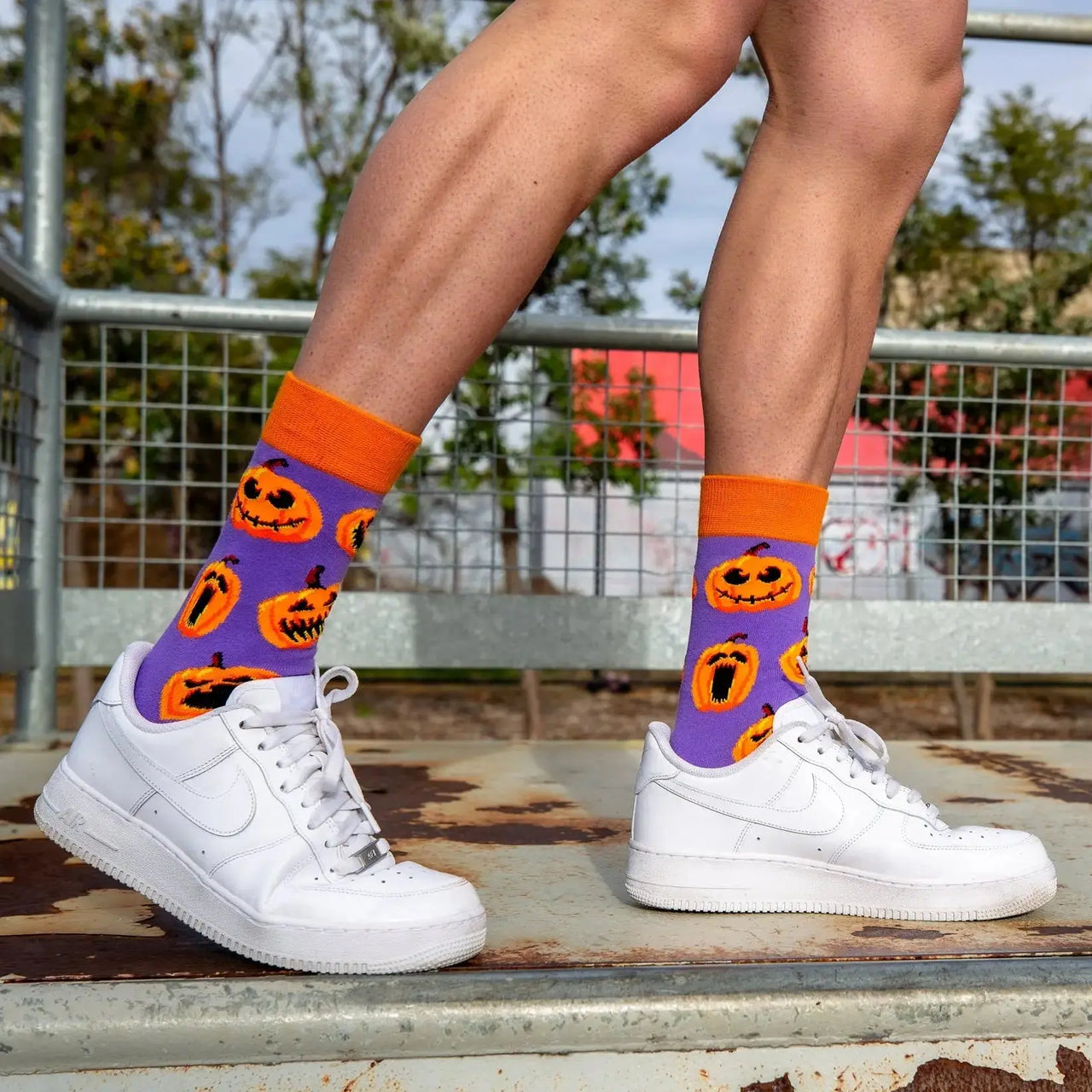 Trick or Feet - Sock O'Lantern Halloween Socks The Offbeat Sock Company
