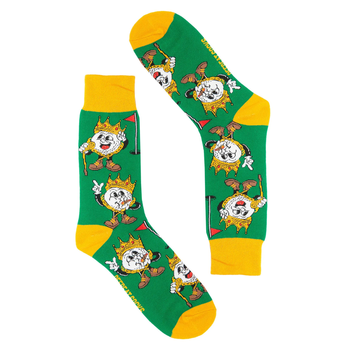 Bogey Smalls funny golf socks flat lay