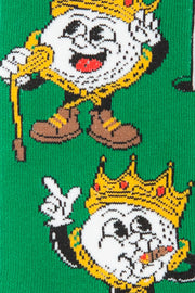 Close-up of premium combed cotton stitching on Bogey Smalls golf socks