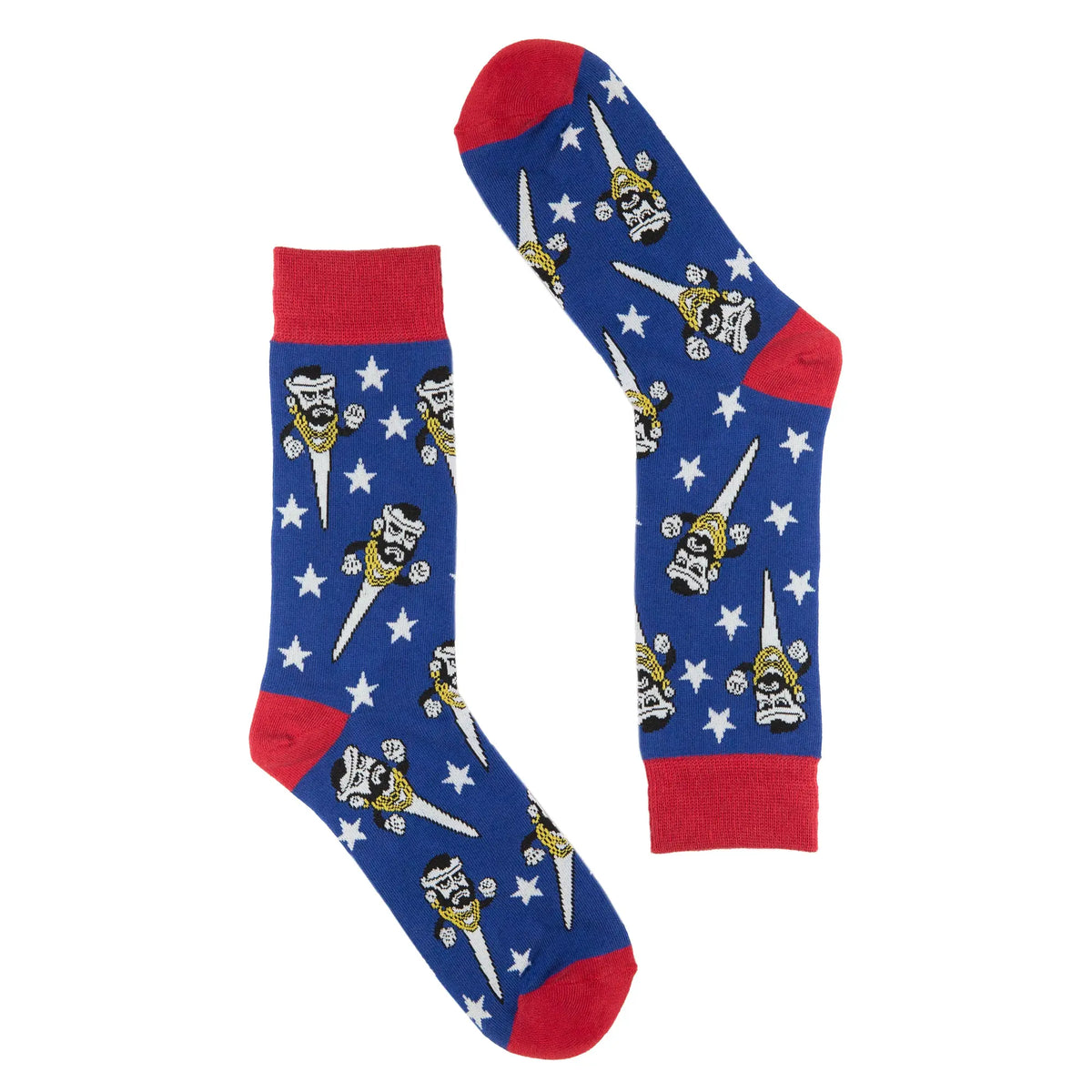 Mr Tee funny golf socks flat lay