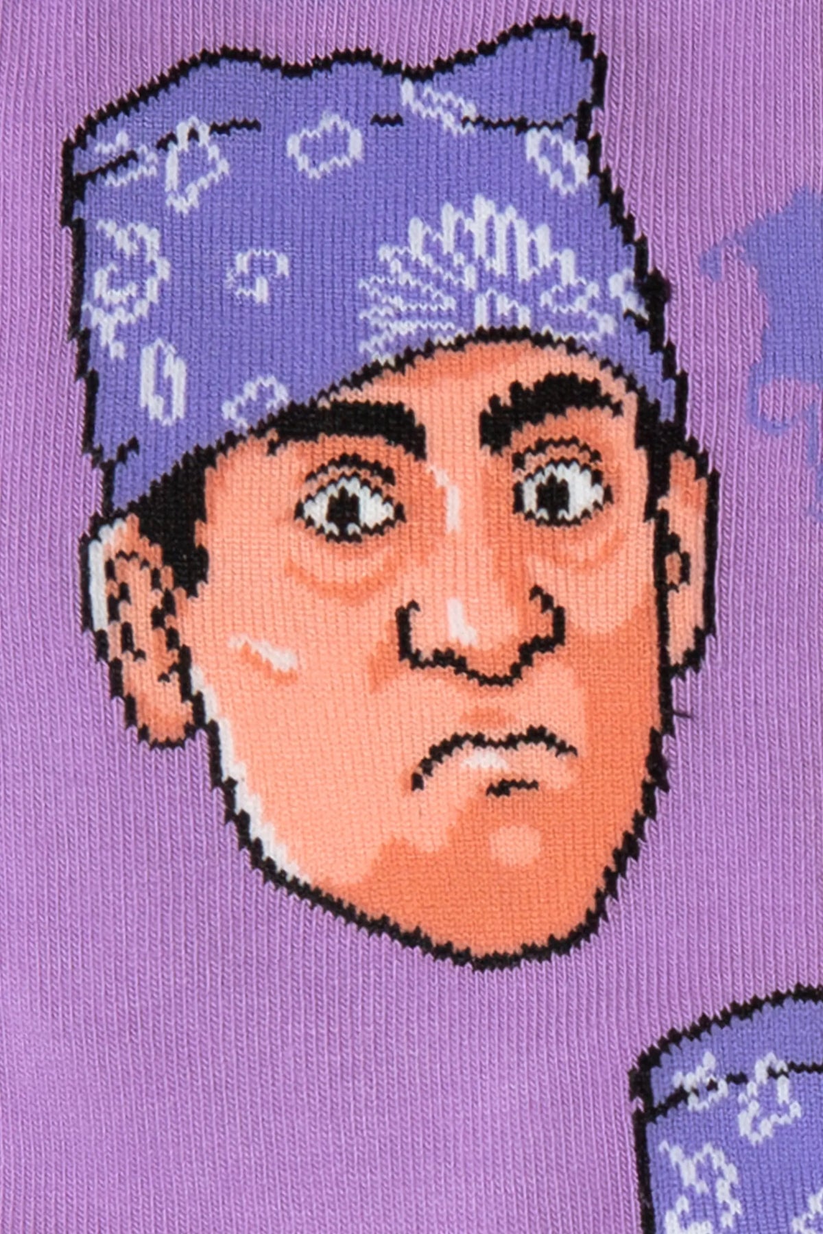 Close-up of Prison Mike socks being worn