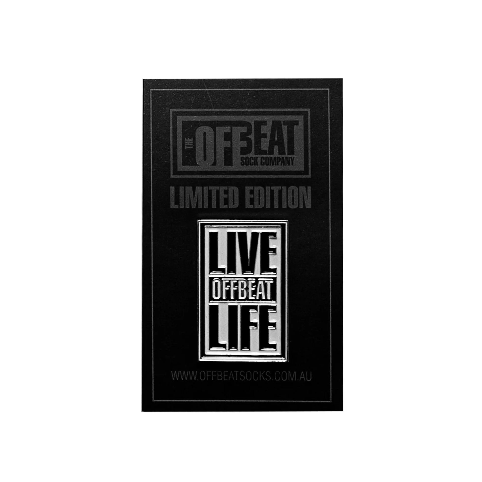 Enamel Pin - Live Life Offbeat - The Offbeat Sock Company®