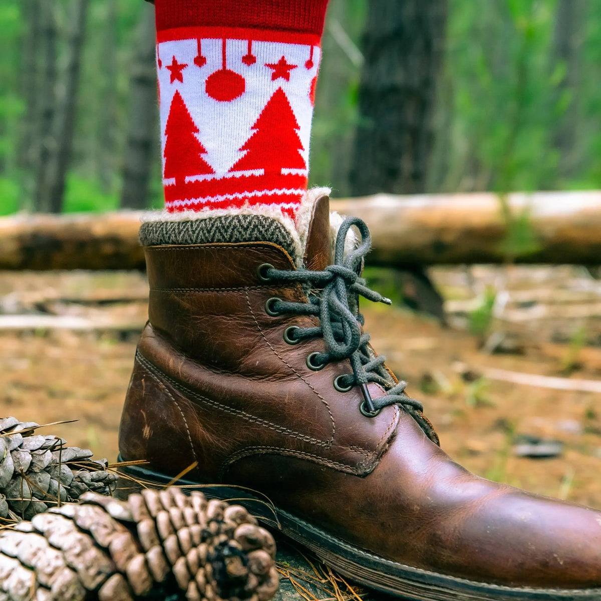 Rebel Without a Claus Christmas Socks - The Offbeat Sock Company®